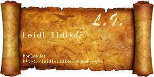 Leidl Ildikó névjegykártya